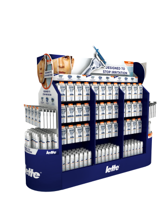 Custom point of purchase display for promoting products in retail stores.